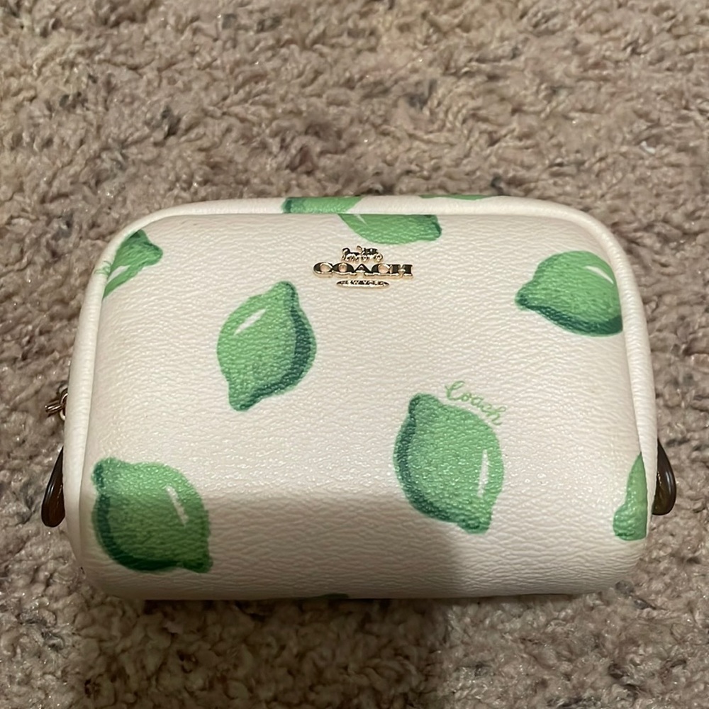 Coach lemon cosmetic case